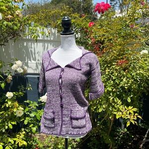 Vintage 1970s purple knit top